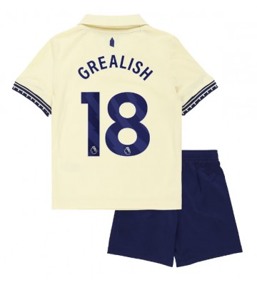 Everton Jack Grealish #18 Udebanetrøje Børn 2025-26 Kortærmet (+ Korte bukser)
